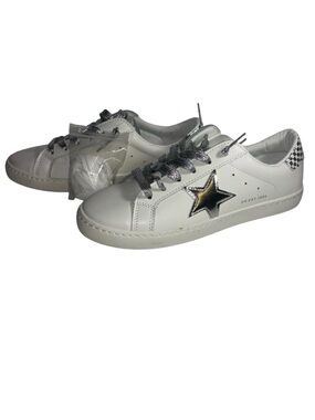 Vintage Havana Sneakers White Silver Shimmer Star Slip On Carla Women’s Size 8.5